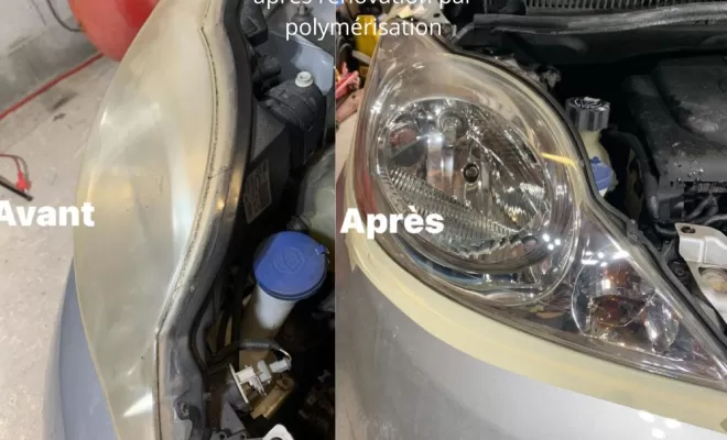 rénovation des phares par polymérisation